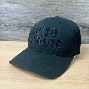 Food Roadie Hat Cap Fitted Mens L-XL Black Embroidered Logo Flexfit